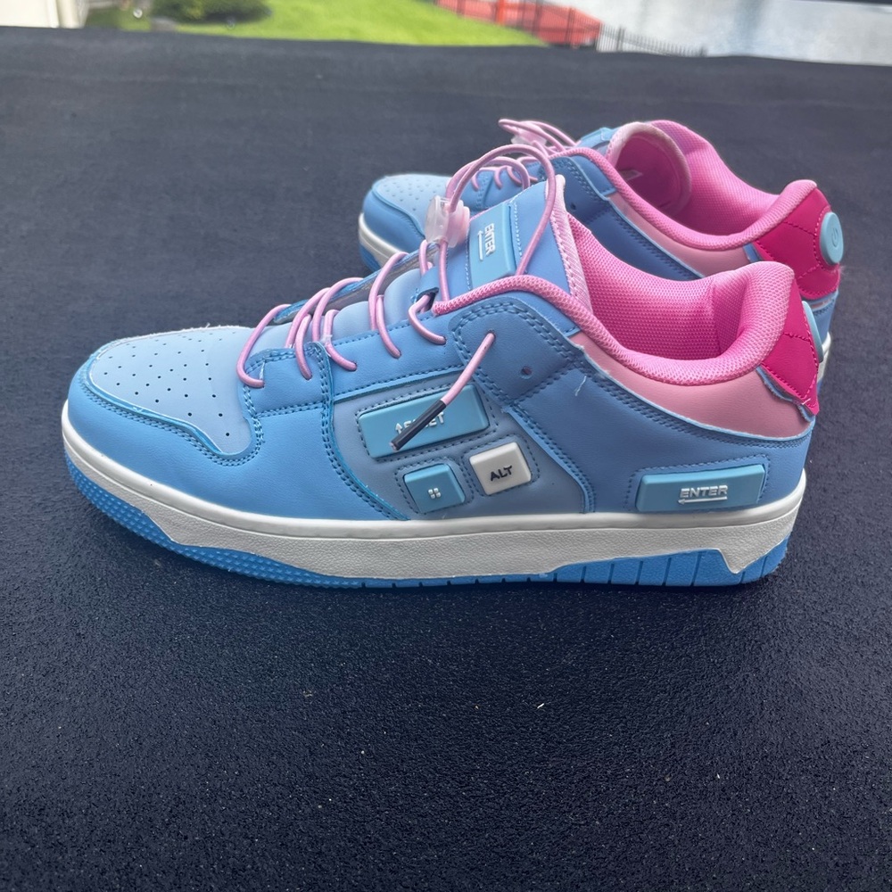 Blue and Pink Skate Sneakers with FREE SHIRT